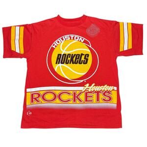 Vintage Houston Rockets Salem Sportswear All Over Print T-Shirt XL Made in USA